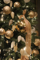 Golden Time, choinka sztuczna dekoracyjna na stojaku