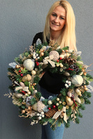 Goldira, bogaty wianek świąteczny