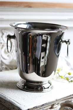 cooler / wiaderko na lód, Lux Villa Silver Boris, wym.24x22cm