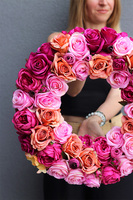 Morello Rose bogaty wianek na drzwi,