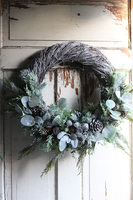 asymetryczny wianek zimowy, Idzie Zima, śr.57cm   