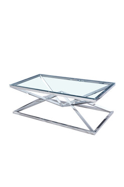 Everson Simple, stolik kawowy stal nierdzewna, wym.45x130x70cm