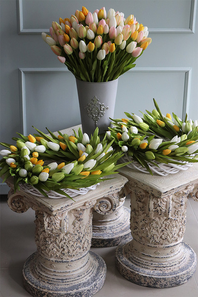 bukiet tulipanów w wazonie, Wiosna w Pełni 2, wys.60cm