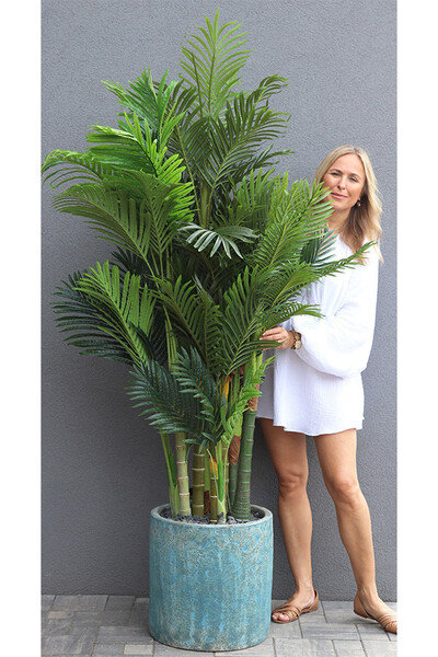 Andaluzja Palma Areca Hilton, wysokiej jakości sztuczna palma w donicy