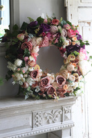 duży wianek z różami, Genova 2, śr.49cm 