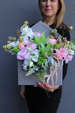 flowerbox koperta kwiatowa, Kobrato Velurro, wym.30x32cm 