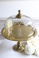 Lux Villa Gold Sweetie, patera na nodze z kloszem