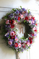 atrakcyjny wianek kwiatowy, Gefra, śr.39cm 