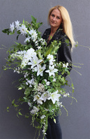 Malediwy White, biała girlanda na stół, dł.140cm 