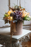 Winter Glam, welurowy flowerbox bożonarodzeniowy LED