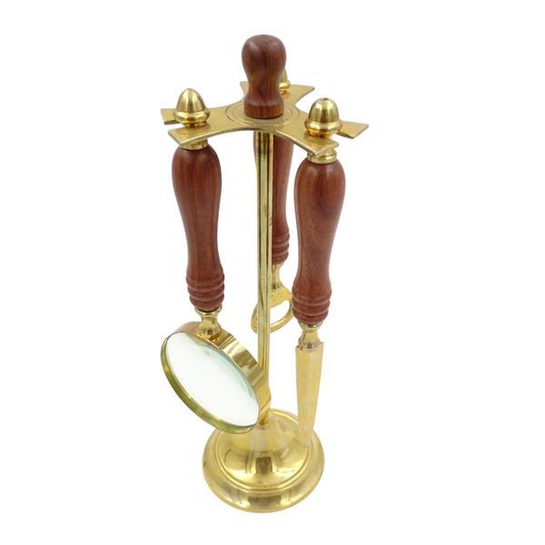 Hengelton, mosiężny zestaw gabinetowy, 3 elementy