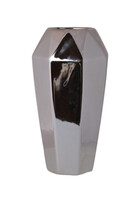 Tusco, ceramiczny wazon, srebrny, wym.11.5x11.5x23.5cm