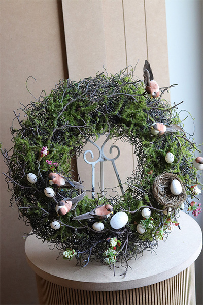 Śpiew Ptaków, wiosenny wianek na drzwi