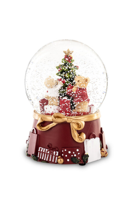 bożonarodzeniowa szklana kula śnieżna, Misiowe Święta
