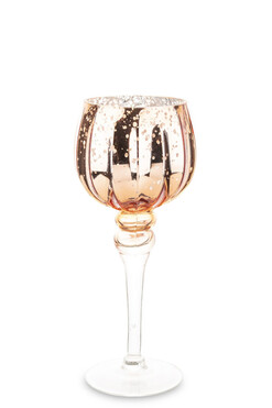 Pinot Rose A, elegancki świecznik kielich, wys.30cm