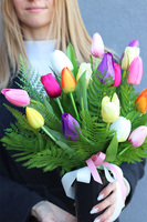 Tulipany Kolorowe, komplet dekoracji nagrobnych