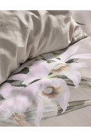 Essenza Noe, pościel bawełna satynowa, beżowa