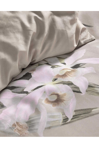 Essenza Noe, pościel bawełna satynowa, beżowa