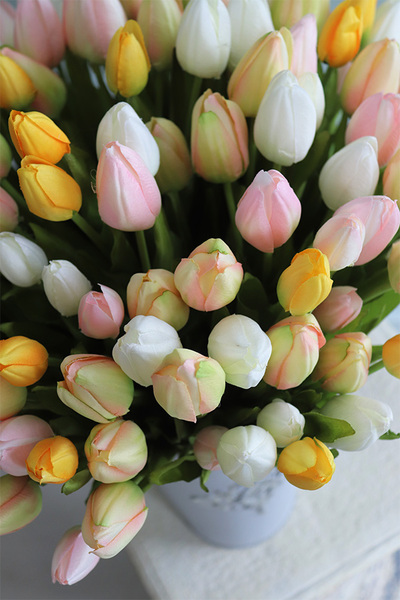 bukiet tulipanów w wazonie, Wiosna w Pełni 2, wys.60cm