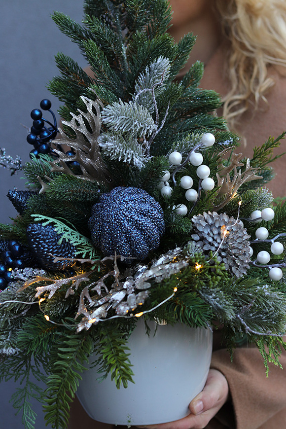 Helluna, stroik świąteczny z choinką