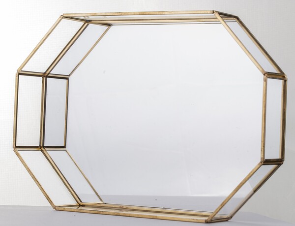 Restamo F, ośmiokątna złota taca, wym.3.5x20x10cm