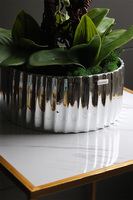 Nullina Silver Tresta, sztuczny storczyk w lustrzanej misie