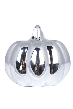 Pumpkin Silver, dekoracyjna dynia ceramiczna, wym.16x16.5cm 