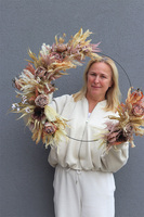 Subtelle Boho Solle, wianek na obręczy z różami