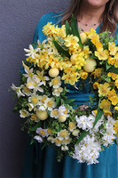 Słoneczny Marzec, wielkanocny wianek na drzwi z hiacyntami