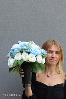  Błękit Serca, bukiet nagrobny we wkładzie