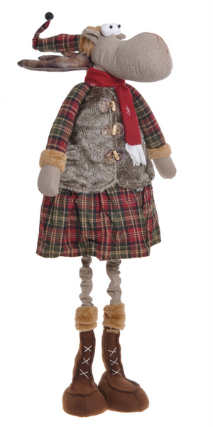 Rudolfi A, laleczka zimowa stojąca renifer, dziewczynka