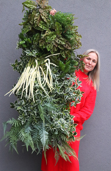 Green Wall, dekoracja jednostronna ze sztucznych roślin