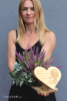 Wrzosowe Memento, kompozycja nagrobna z sercem