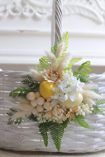 Nefita, dwustronnie dekorowany koszyczek wielkanocny