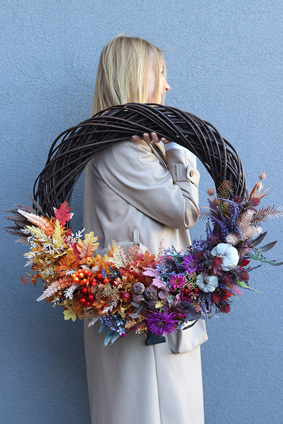 Perfect Autumn, asymetryczny jesienny wianek