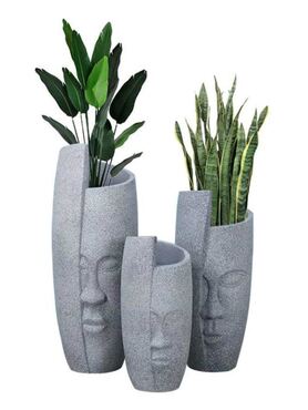 Head Long, donica fiberglass, kolor szary, 1 szt. wym.33x33x72cm