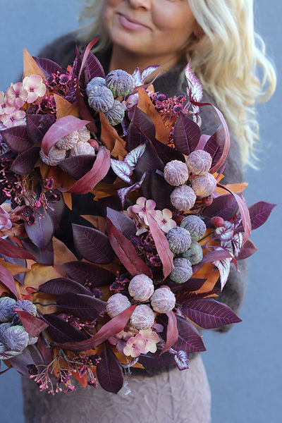 Berdena Autumn, jesienny wianek z liści i owoców rozp.40cm