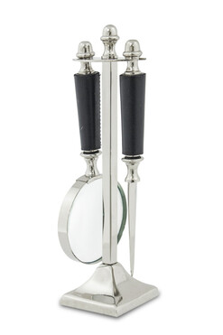 Austin, zestaw gabinetowy, lupa i nóż do listów, wys.23cm 