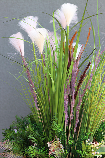 Cairo Basket, sztuczna trawa w koszu z ziołami