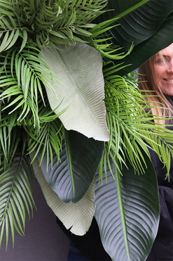 Sopot Cocktail Bar B, ścianka jednostronna ze sztucznych roślin, wym.70x50cm