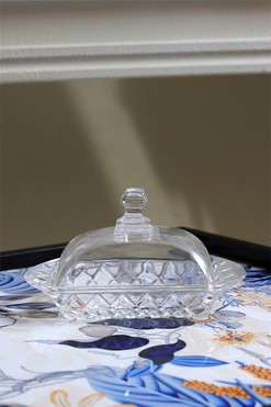 Karo, szklana maselnica, wym.10,5x17x9,5cm