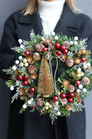 Choineczka, elegancki bożonarodzeniowy wianek, śr.28cm