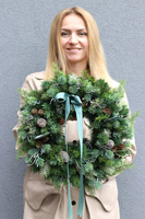 Winteriana Green, zimowy wianek iglasty