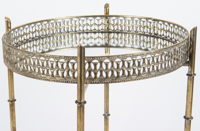 stolik Rakshanda A  lustrzany, wym.60.5x43x43cm