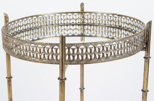 stolik Rakshanda A  lustrzany, wym.60.5x43x43cm