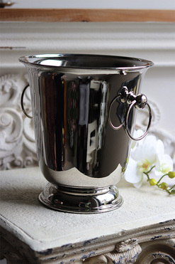 cooler / wiaderko na lód, Lux Villa Silver Boris, wym.24x22cm