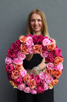 Morello Rose bogaty wianek na drzwi,