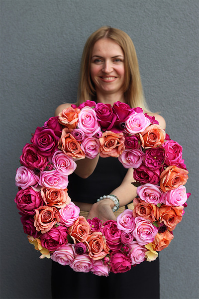 Morello Rose bogaty wianek na drzwi,