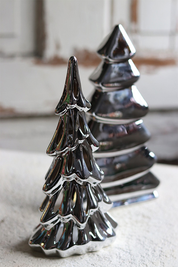 Silviato, lampion / figurka świąteczna, choinka A, wym.28.5x13x8cm