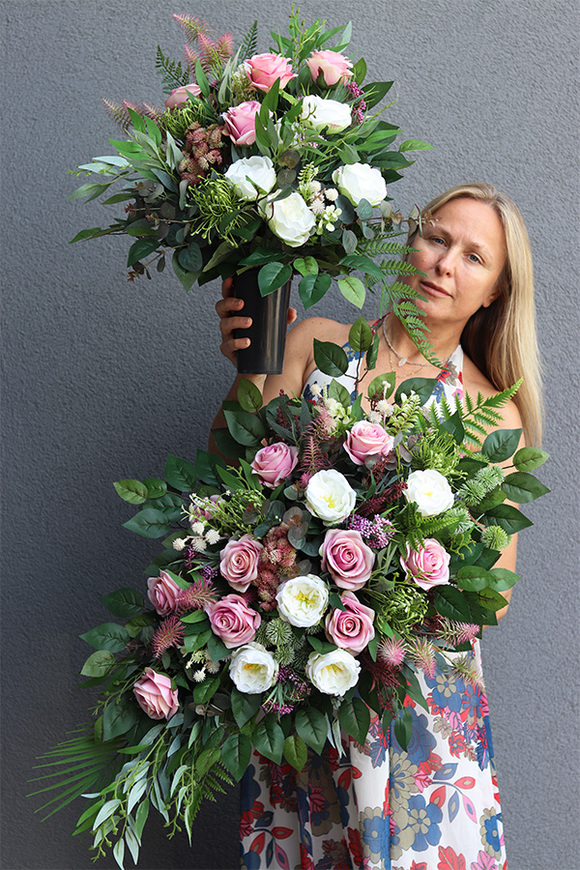 Kerisa, wiązanka kompozycja nagrobna w misie